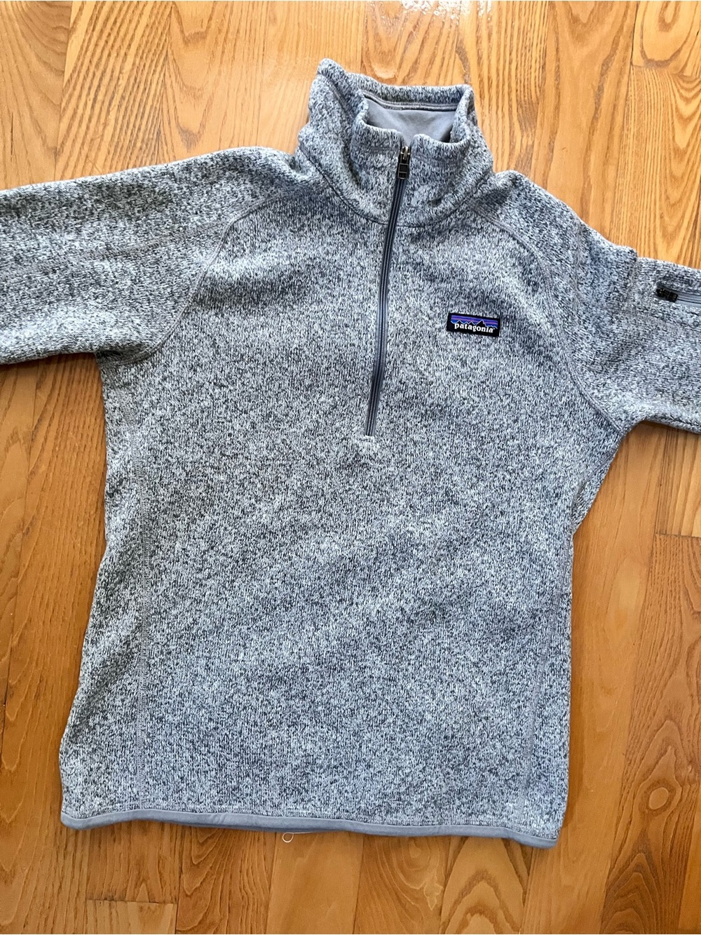 Patagonia better sweater Heather Gray Quarter-Zip Fleece Pullover womens medium